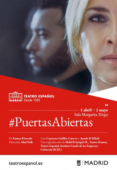 Hoy, estreno de #PuertasAbiertas en la Sala Margarita Xirgu de #TeatroEspañol, con <a href="/cayetanagc/">Cayetana Guillèn-Cuervo</a> y Ayoub El Hilali.

De <a href="/emmariverola/">emma riverola</a>, dirigida por <a href="/AbelFolk/">Abel Folk</a>. 

teatroespanol.es/puertasabiertas

<a href="/CayetanersFC/">Cayetaners Fan Club</a> <a href="/AyoubElHilaliFC/">Ayoub El Hilali Fans Oficial</a>