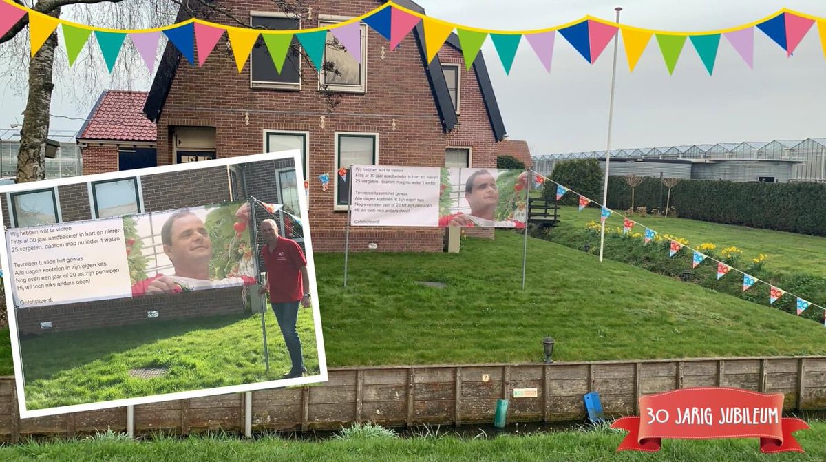 Feest! Frits 30 jaar aardbeiteler! Goede Vrijdag start zijn 30e seizoen♥️
