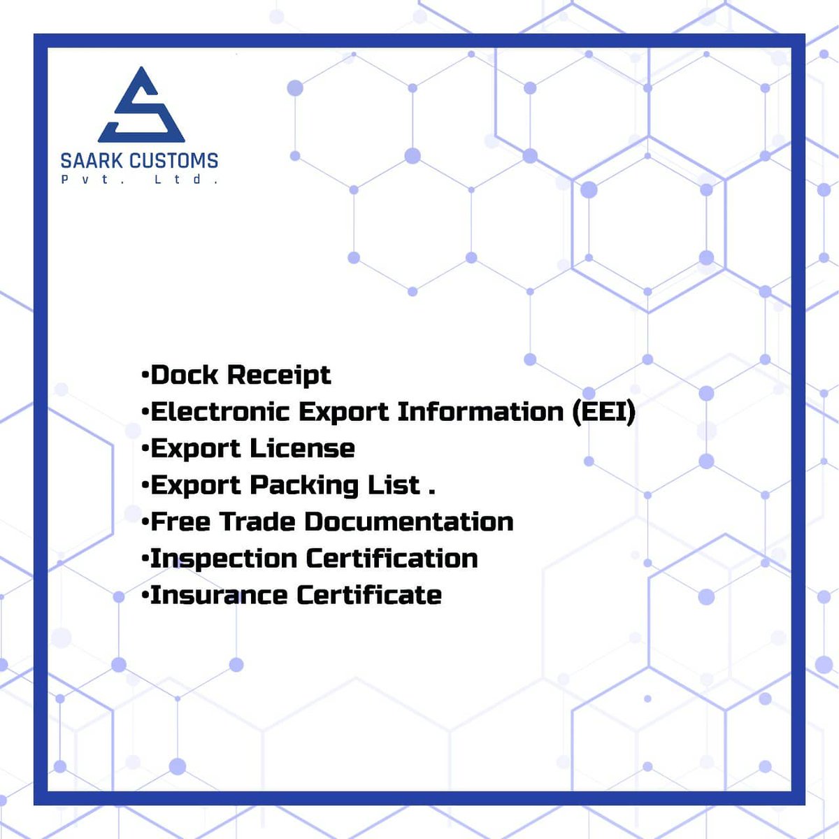 CustomsSaark's tweet photo. Know what are the basic Documents required for Import-Export.

Like👍🏻 Comment 🔁 Retweet 

Our director has more than 25+ years of experience in this industry.
For more information Contact us : 
Phone - 9637226744
Mail -https://t.co/LmvIU5jgpk
Instagram : saark_customs https://t.co/u8SwKdEmip