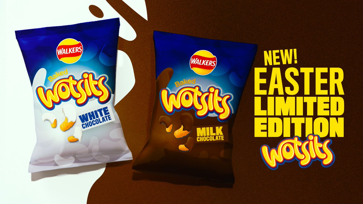 walkers_crisps's tweet photo. It’s finally happened, the ultimate Easter treat. Chocolate Wotsits are available NOW. 😋 https://t.co/mbtSYpi5P9