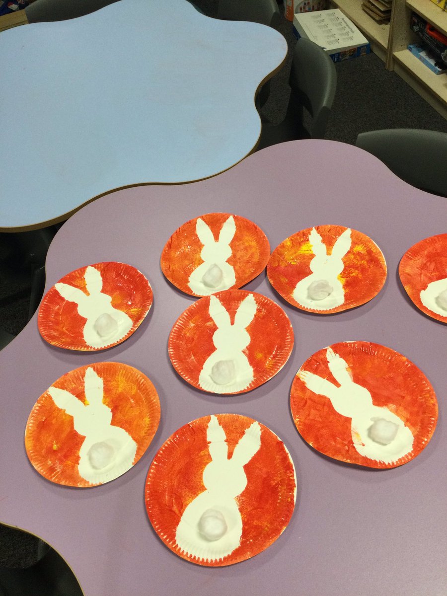 NurtureFPA's tweet photo. Bunny silhouettes again today using paint 🐰 https://t.co/n1e5XBkdM5