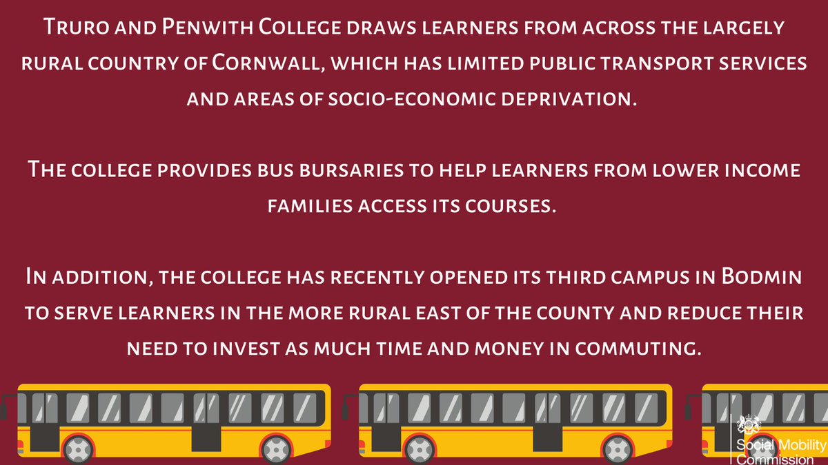 SMCommission's tweet photo. 🚍 Disadvantaged students should be helped with their travel costs so they can access further education that is right for them.
🚶 Everyone should have easy access to well-known courses.
#DriversofCourseSelection 👉 https://t.co/xv3C124I2O
@Truro_Penwith https://t.co/zSkGBGdvu2