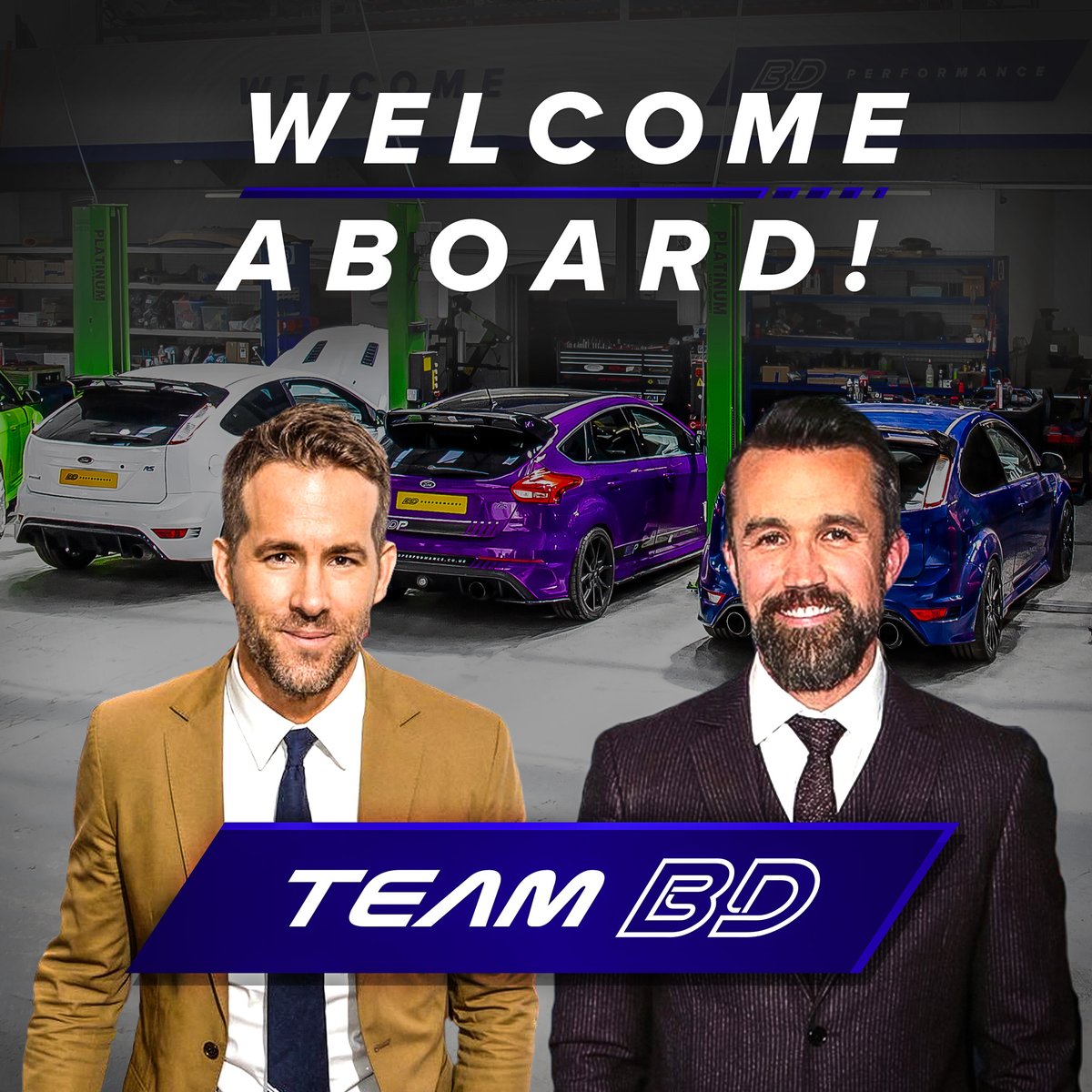BDPerformance's tweet photo. Follwing their recent acquisition of our neighbours @Wrexham_AFC ⚽️
⠀⠀⠀⠀⠀⠀ ⠀⠀⠀
We're are extremely excited to announce our New Partners -  @VancityReynolds and @RobMcElhenney! 😁
⠀⠀⠀⠀⠀⠀ ⠀⠀⠀
Welcome to Team BD! 🏆 We're Thrilled to Have You Aboard! 😍 https://t.co/VRLCVtRkGt
