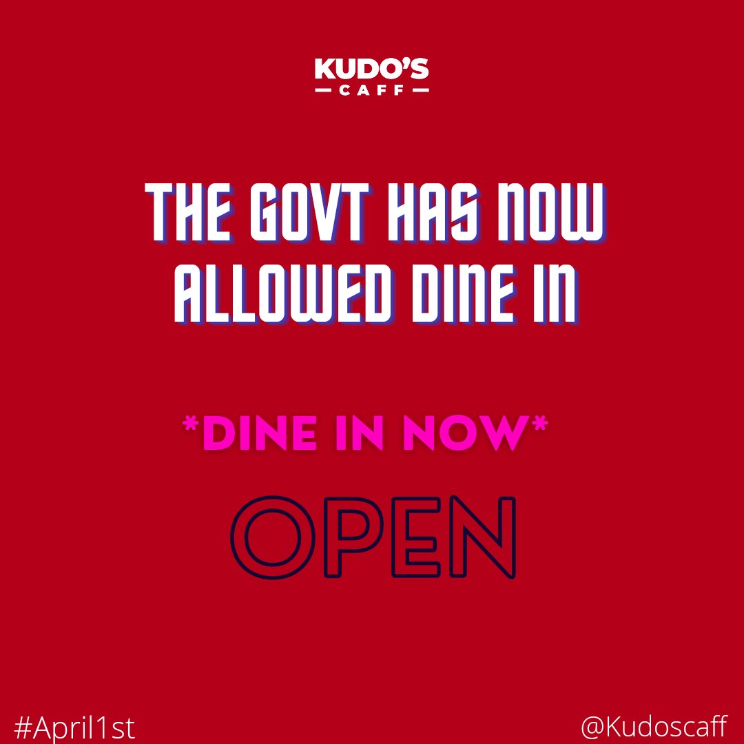 kudoscaff's tweet photo. Kudo's is open for dine in, speculation of dine in being closed is incorrect. 

- Car Dine, Takeaway and Delivery, You can place your order by calling at 042-38930582, or whatsapp us at +923011012321 or through our app. App link: https://t.co/ca3XbJ76z6 #Kudosapp #Kudosdelivery https://t.co/k01Wl1b0TG