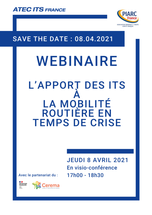 PIARC_Roads's tweet photo. [#Webinar]🛣️Want to learn more about the contribution of #ITS to #roadmobility in times of crisis? Attend @_ITSFr and @PIARC_France's webinar on 8 April at 5PM (Paris time), joined by #PIARC Secretary General @PMallejacq 
➡️Learn more https://t.co/6QHDKNxS0H https://t.co/A0BNgdo6La