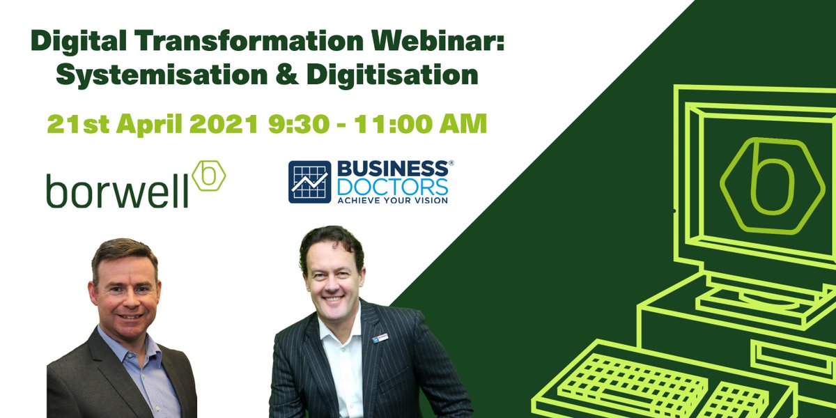 borwellteam's tweet photo. Hi #SterlingBizHour
Join borwell and @SterlingNetwrks #Malvern group lead
@BizdoctorHW on the 21st April at 9:30 AM to learn how #systemisation and #digitisation can improve #growth and #efficiencies in your business. #digitaltransformation
Book here: https://t.co/Amu0WsldWV https://t.co/aT29aBKvat