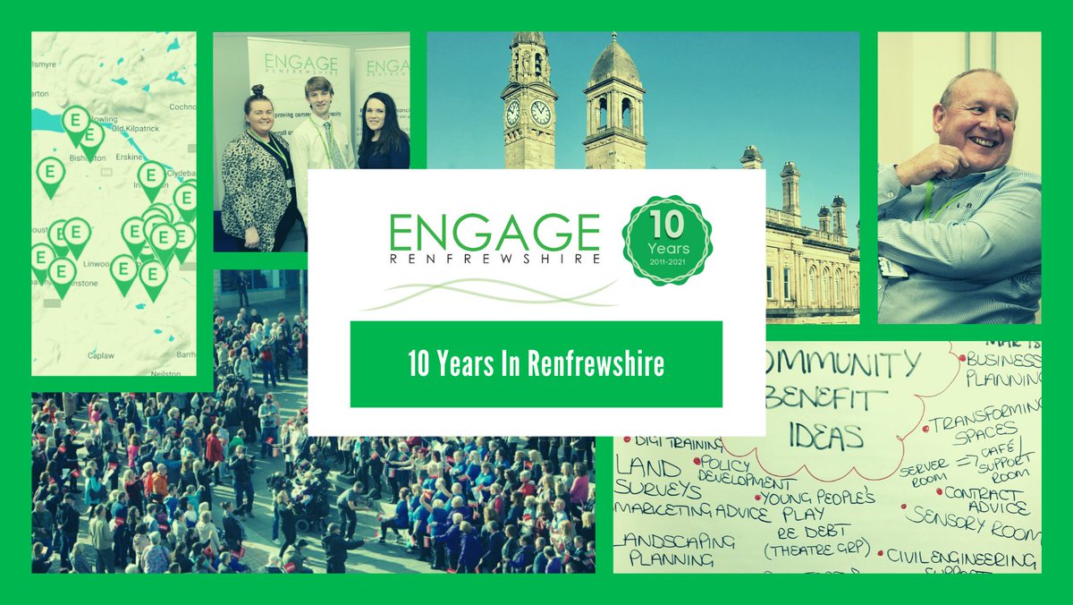 KarenMcIntyrity's tweet photo. #OTD in 2011 we opened our doors as Engage Renfrewshire! A huge thank you to our members, partners and funders for their dedication &amp; work over the last 10 years! #EngageIs10 https://t.co/hAAACYn9FY