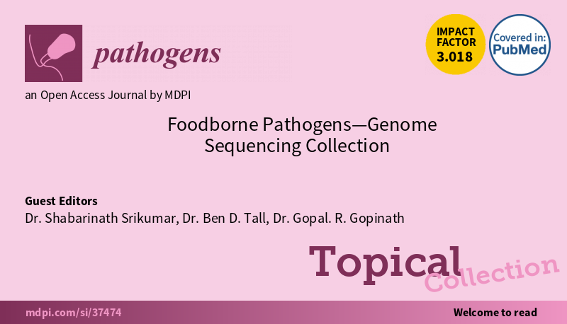 Pathogens_MDPI's tweet photo. Topical Collection: "#FoodbornePathogens—Genome Sequencing Collection", edited by Dr. Shabarinath Srikumar, Dr. Ben D. Tall and Dr. Gopal. R. Gopinath.

No Deadline, papers can be submitted at all time.

👉 https://t.co/188lJKNVHh

#sequencingtechnologies
#genomesequencing https://t.co/I8g2Q9XjAz
