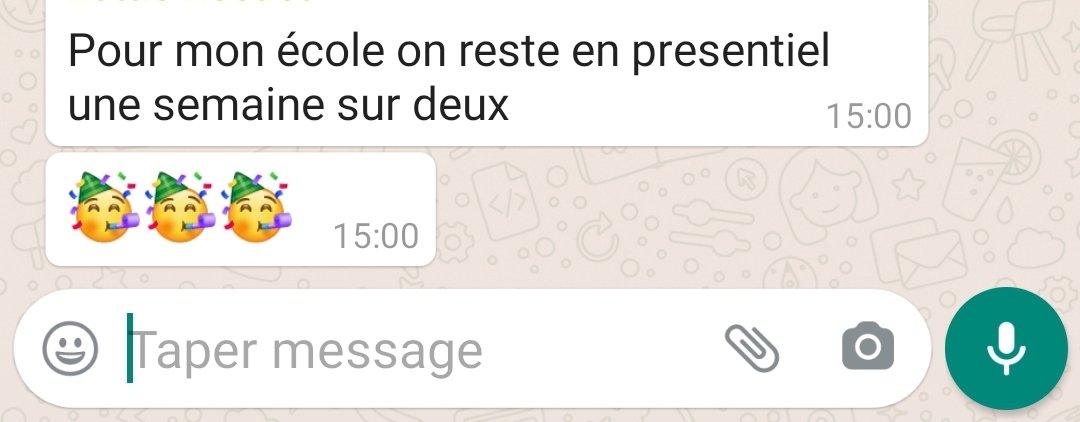 Je mesure combien le confinement est dur pour les étudiants quand ma fille, qui a toujours détesté l'école, m'envoie ça 
#etudiants #confinement