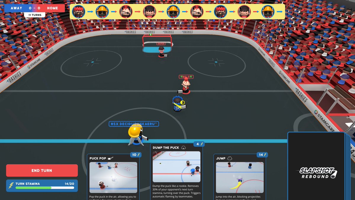 Slapshotgg's tweet image. ANNOUNCEMENT!!

We have decided to scrap the real-time aspect of Slapshot to fix the latency issues by reworking it into a turn-based card game. Slapshot: Rebound: The Card Game.

Trailer below. Yes it's an image, that's all it needs. No fancy "video" required.