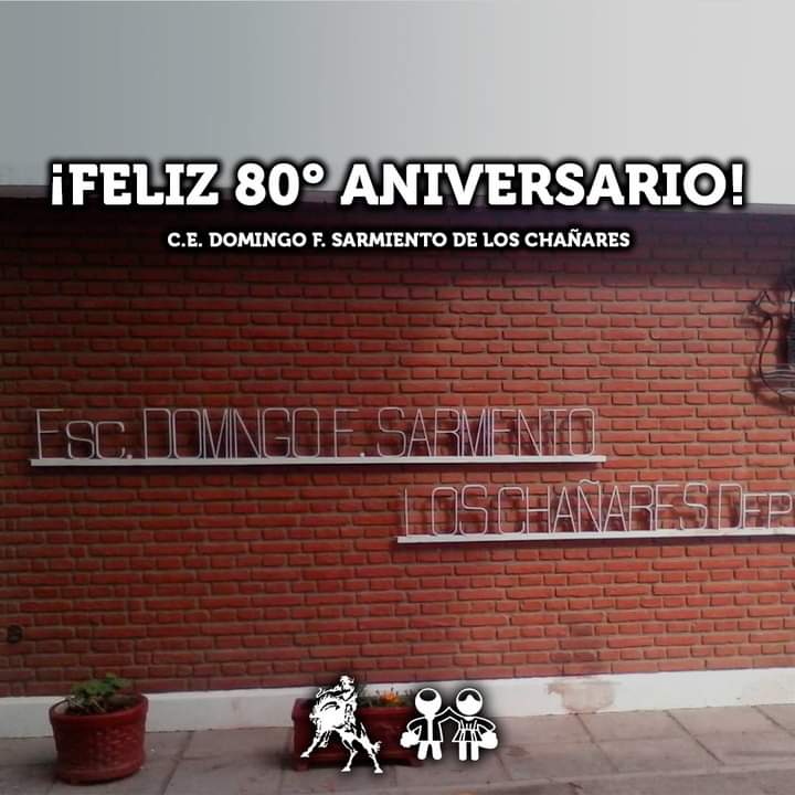 FestivalJM's tweet photo. 📚 Feliz #Aniversario C.E. Domingo F. Sarmiento de #LosChañares 👏
En nombre de toda la Comisión les deseamos felicidades y saludamos a todo el cuerpo docente y alumnos de la institución ❤👧👱♀👦🏽👩👦🏻👧❤
#FestivalJM2020 #ColoryCoraje #JesúsMaría #Edicion55 #ColoniaCaroya https://t.co/IuCMztnHOj