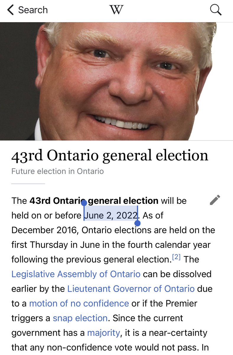 cadenceweapon's tweet photo. The only thing that gives me solace these days is a specific date: June 2, 2022. I’ve marked it on my calendar and you should too. Unless one is called sooner, it is the date for the next Ontario provincial election. We need to band together to ensure Ford doesn’t get re-elected https://t.co/QaRESI77mb