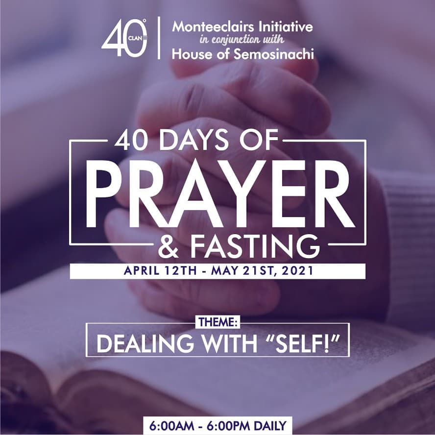 semosinachukwu's tweet photo. Hey friends! 

Another amazing season is upon us. It's the #40Clan #40dayfast starting #April12. 

Join us. Ask me how today and invite others. See you on Whatsapp. https://t.co/WkuyxejBpv
#aprilchallenge #April2021 #DealingWithSelf https://t.co/X2StZxADgk