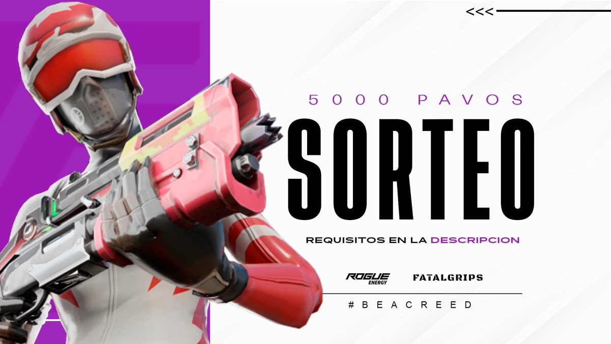 EsportssGravity's tweet photo. 🚨¡LES TENEMOS SORTEO!🚨
5000 PAVOS (5 ganadores 1000 pavos c/u)
Requisitos:
-Seguir a @NewCreedToPlay
-Seguir en Instagram a Beakshodx
-Seguir en Instagram a Joseluispico3
-RT y Mencionar a 2 amigos
Los ganadores se darán el día Viernes 9 de Abril🤩
#BeACreed https://t.co/GG5dgihwg5