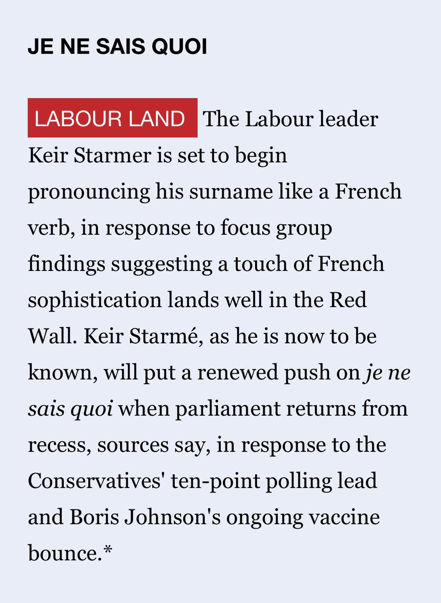 DWtheatrejunkie's tweet image. Good one ⁦@NewStatesman⁩ ⁦@PronouncedAlva⁩ but stretches credulity just a little too much #NotFooled