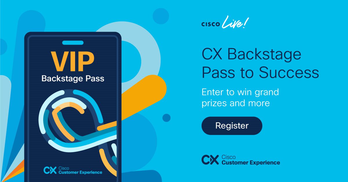 Sikorsky78's tweet photo. Excited about #CiscoLive starting TODAY. Heard there's Backstage Pass to the CX sessions! Grabbing one of those! #TogetherWithCX @CiscoCX @CiscoGateway #CiscoCXDigital https://t.co/IZFK8EfTSq https://t.co/VQT1NLrpNt