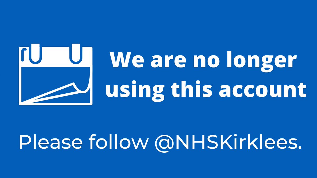 We have now merged with NHS Greater Huddersfield CCG to form NHS Kirklees CCG. 
Please follow @NHSKirklees to continue to receive regular health information for #Kirklees kirkleesccg.nhs.uk/news/new-ccg-f…