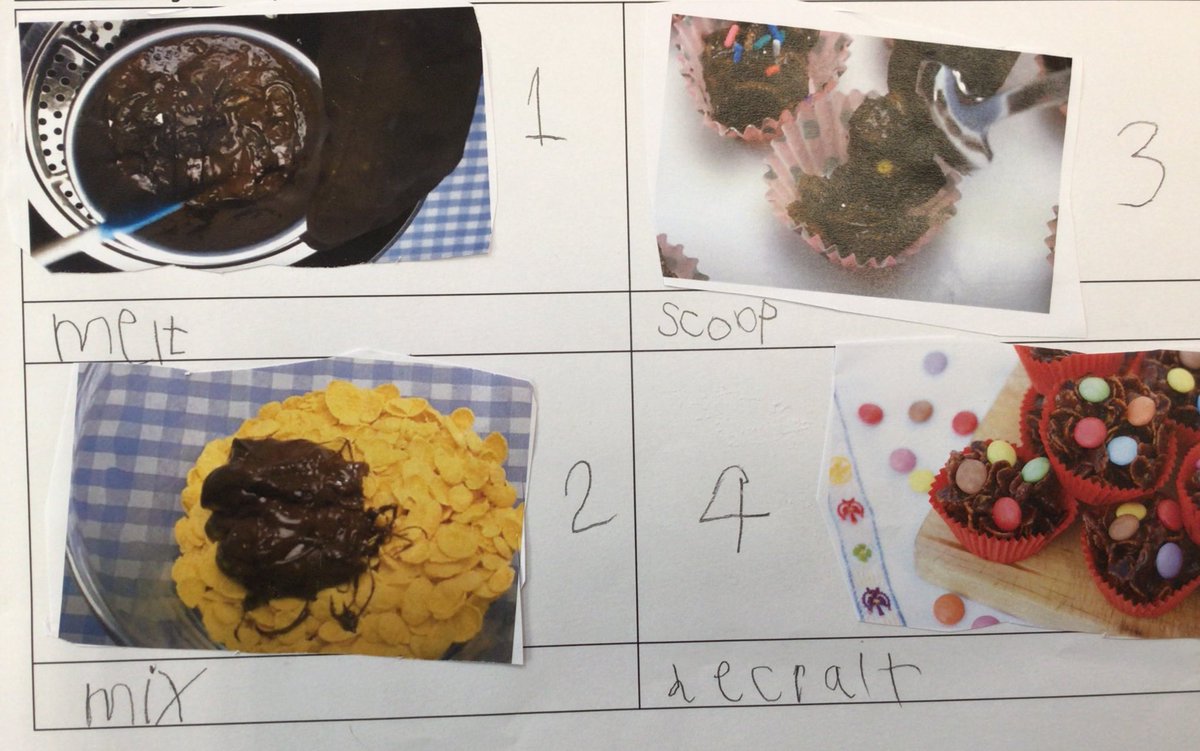 RosettaPrimary's tweet image. We have been busy making chocolate nests and writing instructions for how to make it #Receptioneyfs #eastereyfs 🥚 🐣 🐥 ✍️