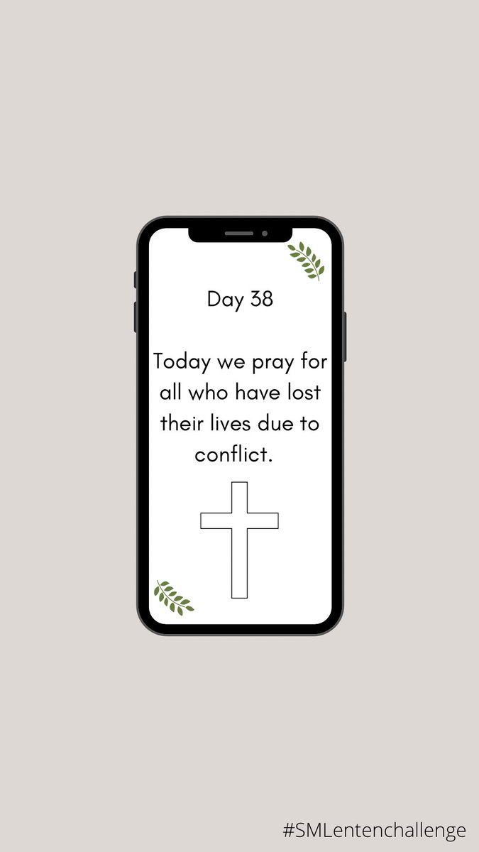ChaplaincySM's tweet photo. Day 38! #SMLentenChallenge Today on Maundy Thursday we pray for all people who have lost their lives due to conflict. https://t.co/57MP9XxhI5