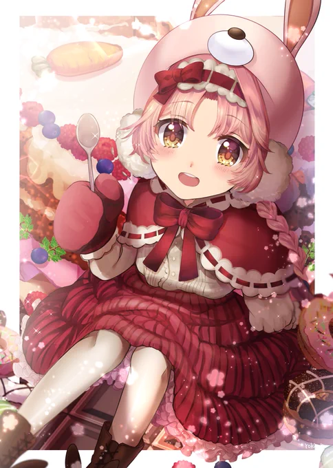 ぐっち庵さんのご本にお呼ばれいただいたミミちゃん?
「お菓子とプリンセス」という可愛いがつまったテーマだったのでミミちゃんにスイーツに囲まれてもらいました?いっぱいたべて大きくなってね?
明日はミミちゃんのお誕生日ですね?
#デイリーミミちゃん 