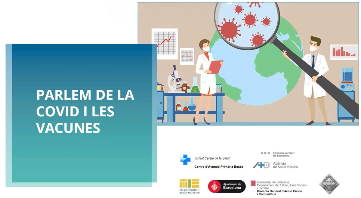 XarxaCasals_StM's tweet photo. 🦠Sanitaris de @salutpublicabcn i del CAP Besòs expliquen què és i com es contagia la COVID-19, com funcionen les vacunes, etc. 💉😷

T'has perdut la xerrada? La vols reveure? 

Només has d’accedir a: https://t.co/nX1Hn2eSw2

#DesmontarBulos #COVID19 #Informacioreal #Fontsfiables https://t.co/IZeY6gyD8T