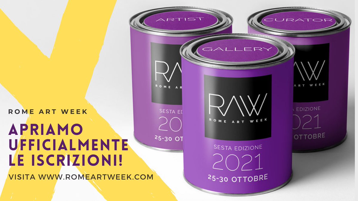 Ci siamo! Aprono ufficialmente le iscrizioni a #RomeArtWeek 2021! Visita il link: romeartweek.com/it/iscrizione/