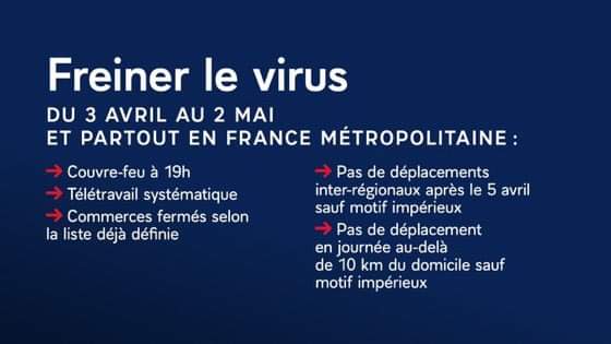INUMPS's tweet photo. #COVID19  À partir de ce samedi soir et pour 4 semaines, les mesures de freinage déjà en vigueur dans 19 départements seront étendues à tout le territoire métropolitain.👇 https://t.co/jRzX7DFU6C