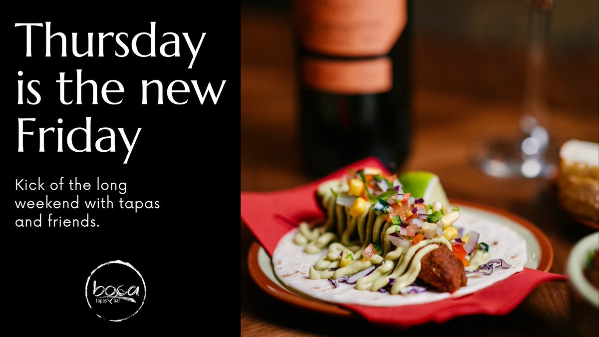 bocastjohns's tweet photo. Thursday is the new Friday, enjoy the long weekend with tapas and friends at Boca! https://t.co/A11hjTbQTa