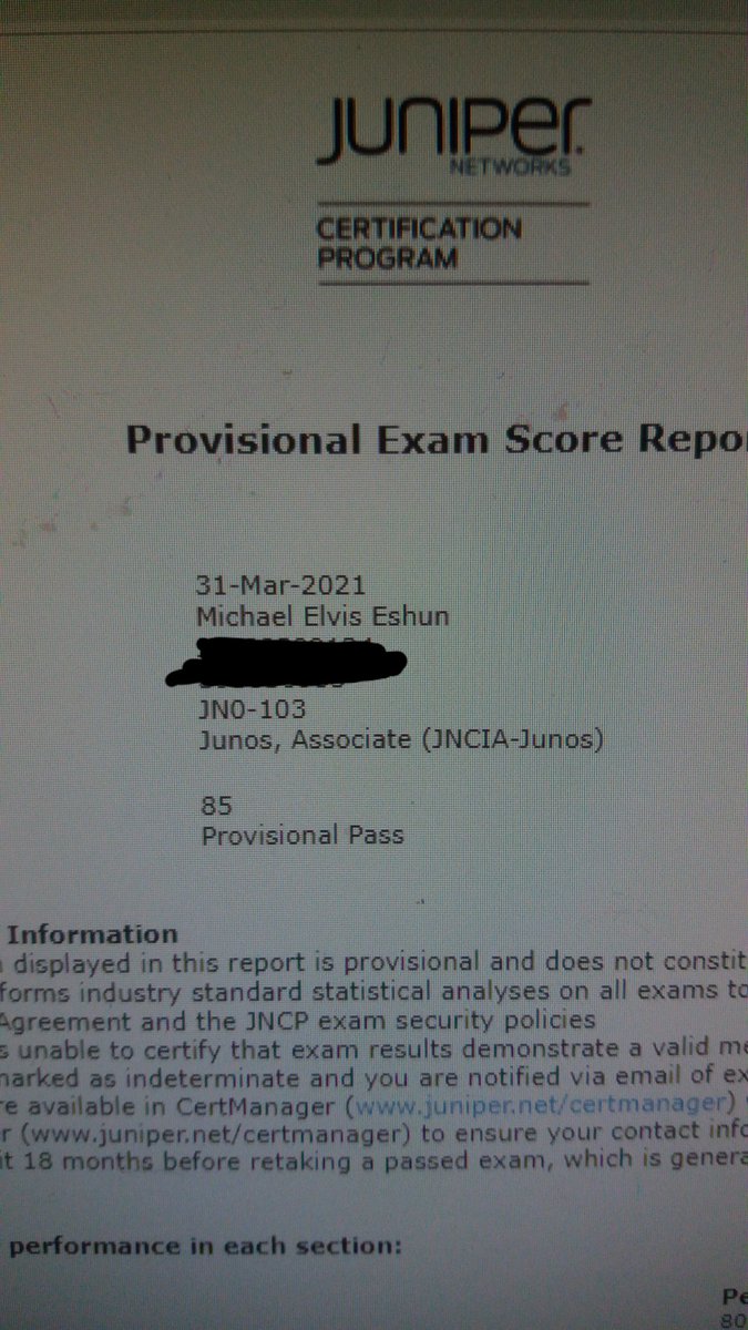 rollback_0's tweet photo. Finally made time for it. Glory be to God!

Thanks @JuniperCertify for the free training and discount voucher. You rock!! https://t.co/6azeewnNeN