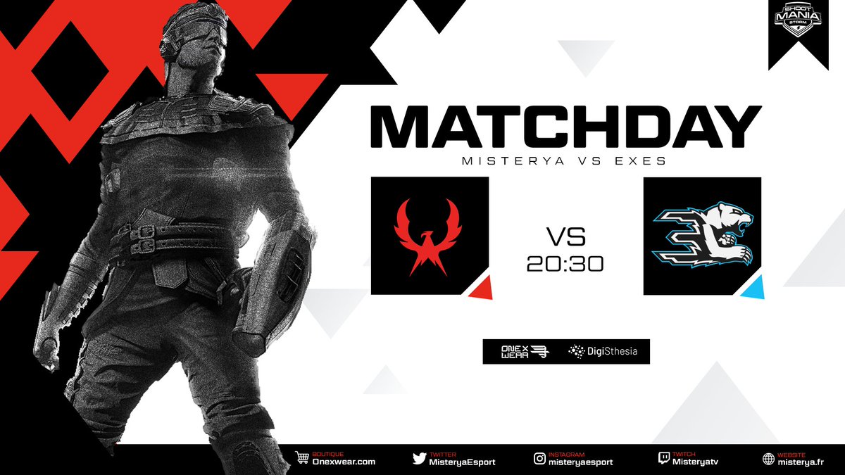 ⚫️🔴MATCHDAY🔴⚫️

Ce soir direction la demi-final pour nos joueurs <a href="/Shootmania/">Shootmania</a> ⬇️

🆚 <a href="/eXeSeSport/">eXeS eSport</a> 
🏆 <a href="/ULeagueSM/">Ultimate League - Shootmania</a> 
⌚️ 20:30

#MisteryaUprising 🦅