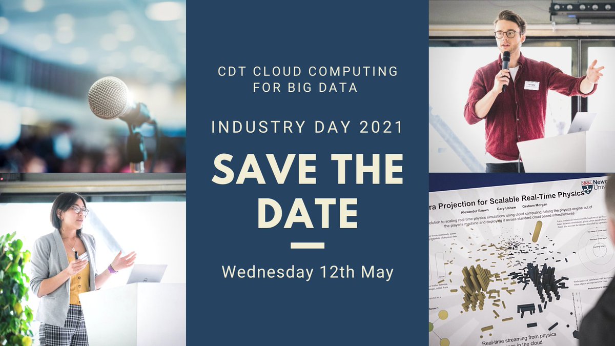 📢 Save the date!

Join us on 12th May 2021 to meet our future leaders in data science and hear about their cutting edge research.

Full programme &amp; registration info to follow.

Find out more about our Centre for Doctoral Training
👉 bit.ly/2Oi15Xi