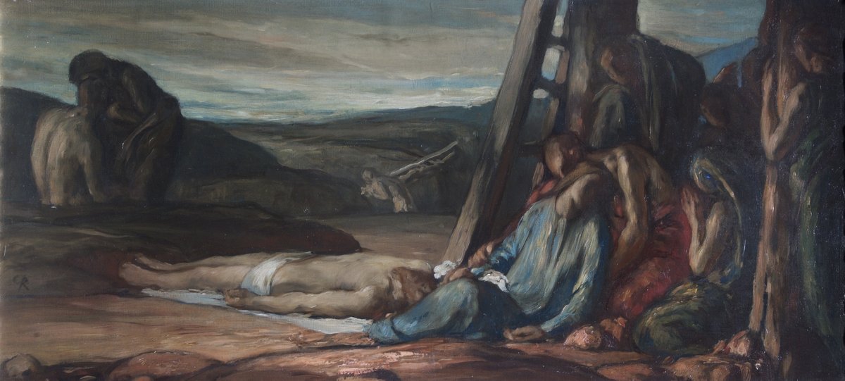 WMGallery's tweet image. 📸 Charles de Sousy Ricketts, The Descent from the Cross

Ricketts (1866-1931) was a painter, designer and art collector, known for his costume and set designs for plays and operas, including the first English production of Oscar Wilde's Salome.