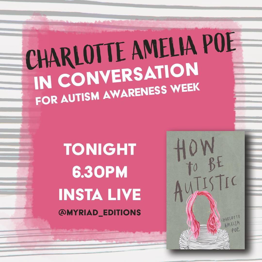 MyriadEditions's tweet photo. Tonight at 6:30pm we’re going live with @imwiththebard for a special Q&A! 🎙
Send us your burning questions about anything from #HowToBeAutistic, memoir writing or fandoms 👇👇👇 https://t.co/I9A7LoQLwu
