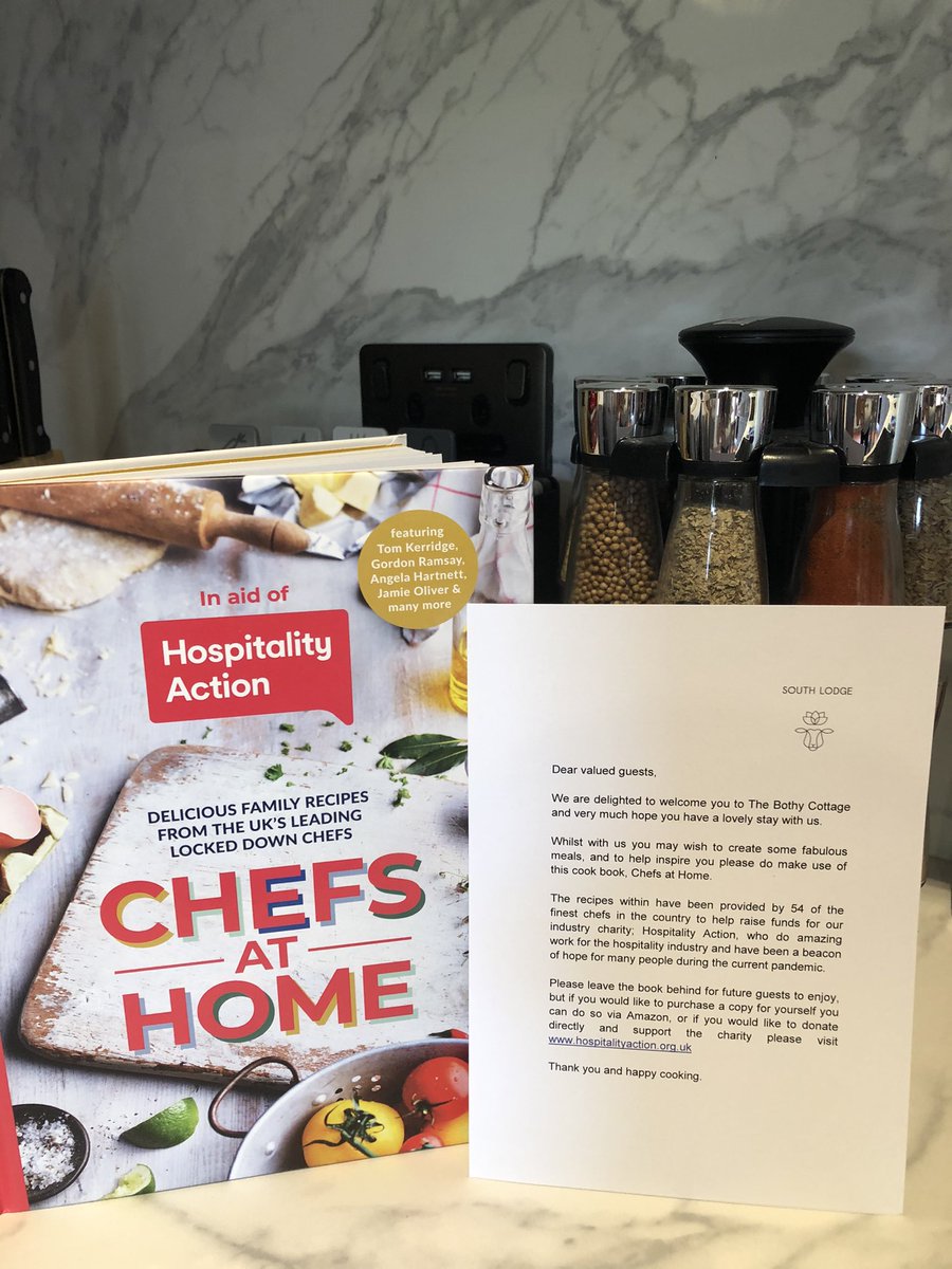 connell_david's tweet image. Received my copy of 
@HospAction Chefs at Home yesterday, and with our Bothy Cottage @SouthLodgeHotel open for self catering stays from the 12th April, I can’t think of a better cook book to inspire our guests.