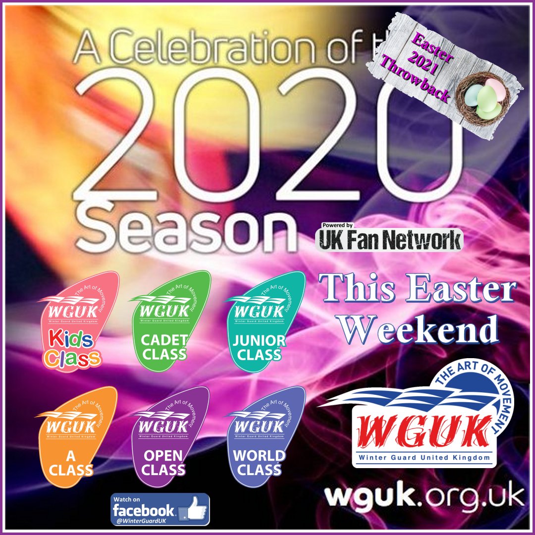This weekend should be our 2021 Championships so on each of the 4 days we will be releasing a video on the WGUK Facebook page with clips of the last performances from each 2020 team - it's our Easter Throwback.  

#supporteachother #wgukvirtual #wguk2021 #wguk2020