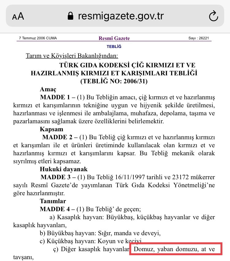 2006 yılında domuz eti kasaplık et statüsüne alındı ve onlarca domuz çiftliği kuruldu. Türkiyede yılda 1 milyondan fazla domuz kesildiği tahmin ediliyor. Toplum olarak neden cinnet geçirdiğimizin cevabı bu olsa gerek.