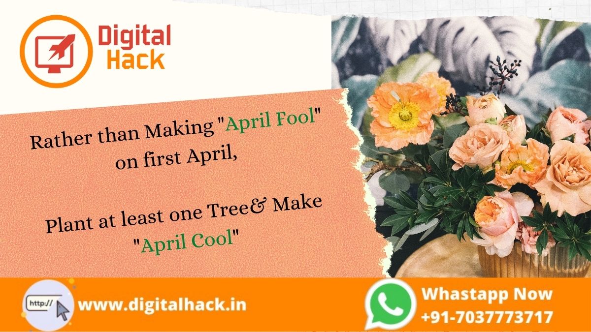 DigitalHackk's tweet photo. Rather than Making "April Fool" on first April,
Plant at least one Tree&amp; Make "April Cool"

#digitalhack #april2021 #aprilfoolsday #aprilfools #environment #recycling #sustainability #sustainable #zerowaste #circulareconomy #climatechange #water #ecofriendly #climate https://t.co/SPxq0rMF6S