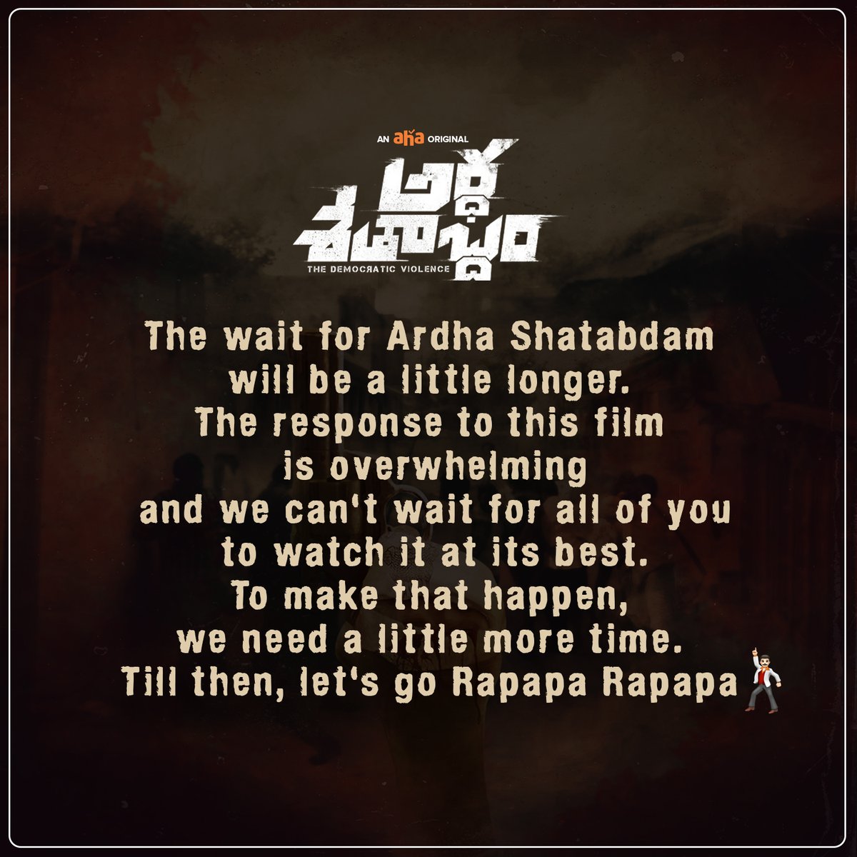 24FCelluloid's tweet photo. The wait will be worth it.
#ArdhaShatabhdhamOnAHA
@ahavideoIN

@karthikrathnam3 @naveenc212 @krishnapriya829 @actorsuhas @Ardhasathabdham @RSCreationss @rawindrapulle @kiran_ramoju @saikumaractor @ais_nawfalraja @actorradhakris1 @24FCellulod @anilgeela_vlogs @adityamusic https://t.co/gvGNgxWDgw