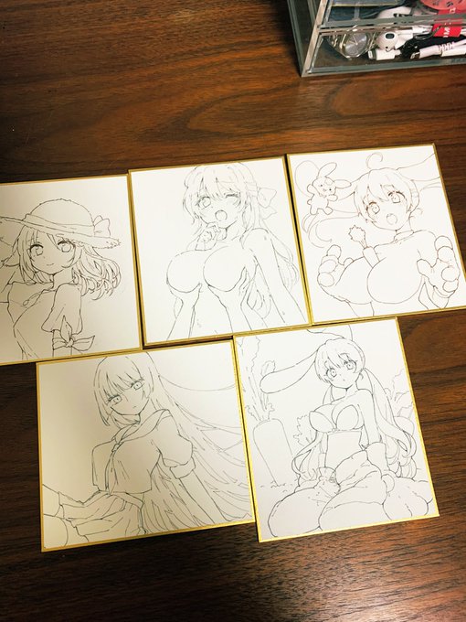 線画おわりまんた 