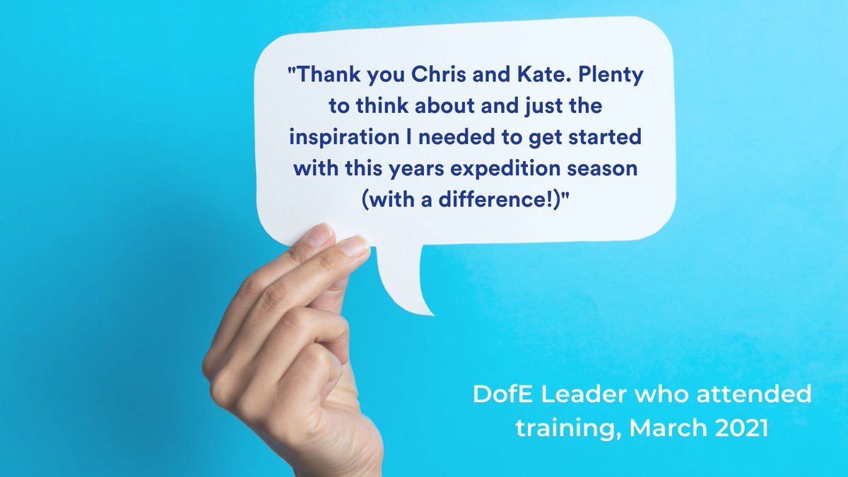 DofEScotland's tweet photo. Positive feedback from one of our delegates who attended the Expeditions with a Difference online session last night! #DofEWithaDifference https://t.co/AaFcN6y9PH