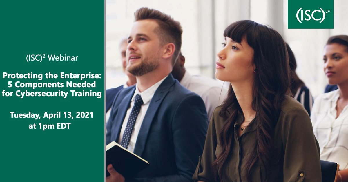 Who needs #cybersecurity training &amp; who is responsible for training? Get answers during our webinar Protecting the Enterprise: 5 Components needed for Cybersecurity Training on Tuesday, April 13 at 1 p.m. ET. 

Register Now: ow.ly/UBUx50E4ryC
#ITsecuritytraining