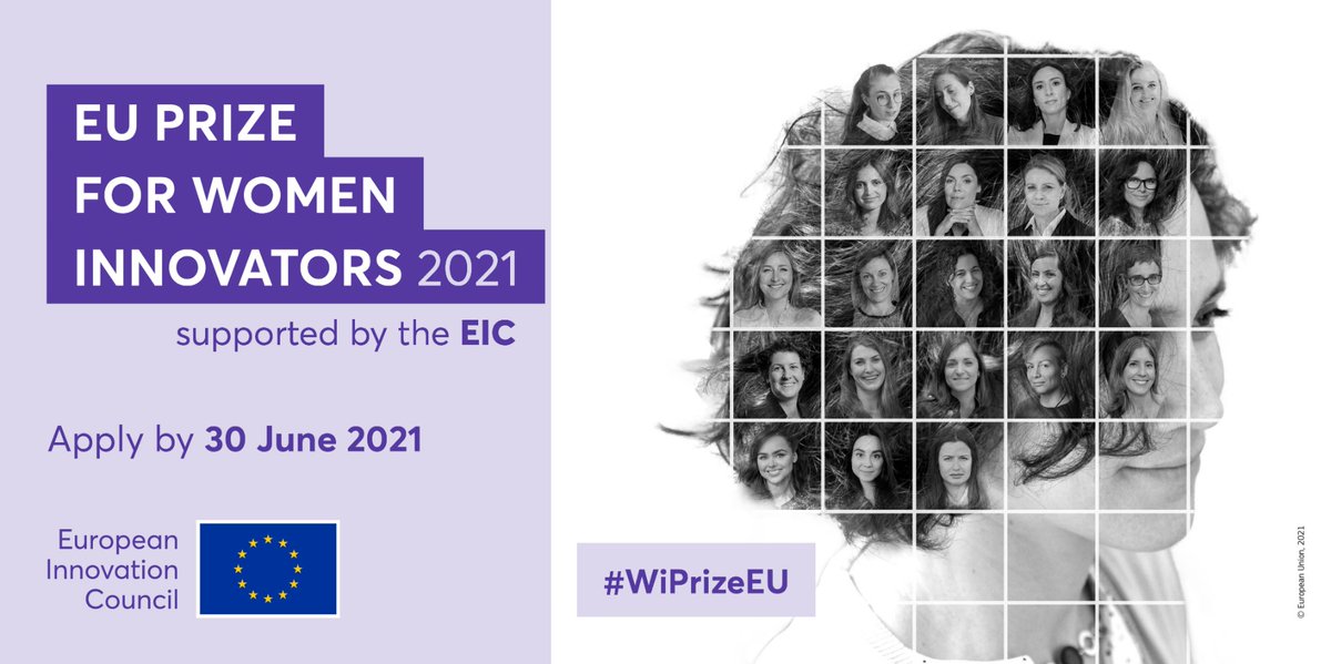 EUeic's tweet photo. No, it’s not an #AprilFoolsDay joke 🃏, the #EUeic has 🆕 prizes you can apply for in 2021!

Applications for the EU Prize for Women Innovators 👩💼, European Capital of Innovation and the Rising Innovative City are open! 🏆

👉 https://t.co/VMCAfBcEPY

#WiPrizeEU #iCapitalAwards https://t.co/HriIdSPH6K