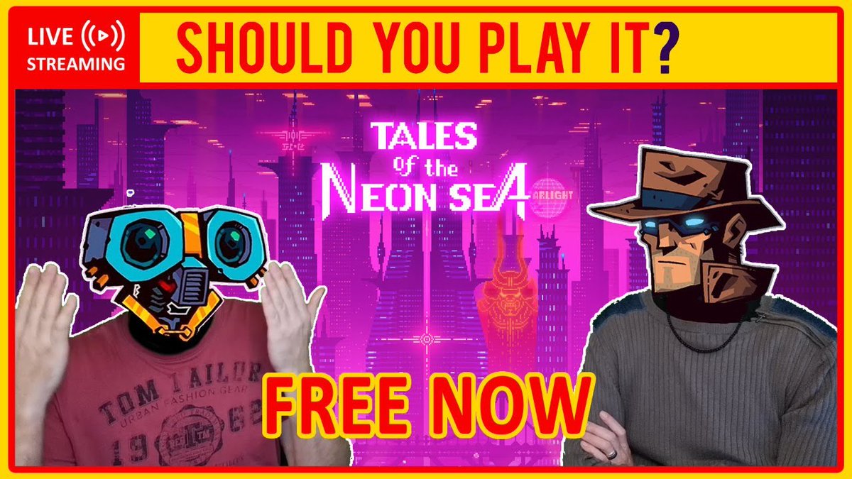 ShouldUPlayIt's tweet photo. (RT for chance to win #CodexOfVictory!)
#Free from @EpicGames til April 8!
#TalesOfTheNeonSea!
Is it worth your time? We debate!
--> https://t.co/JR1X2ZZyuK https://t.co/iNdqFZAoFh
