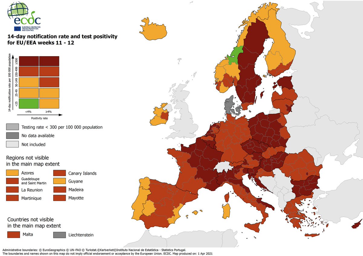 Ecdc On Twitter Justpublished Updated Are Online These Maps Aim To Support The Eucouncil Recommendation On A Coordinated Approach To The Restriction Of Freemovement During Covid19 Pandemic 4th Colour Added On