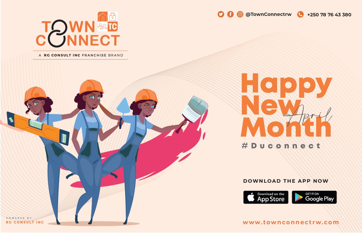 townconnectrw's tweet photo. Happy New Month To Y’all
Download our app on Android (https://t.co/TA7Z28ARu3), iPhone (https://t.co/OHTsjKG1iF) or call us on 0787643380
#TownConnectRw
#DuConnect https://t.co/2pxYxur0Zf