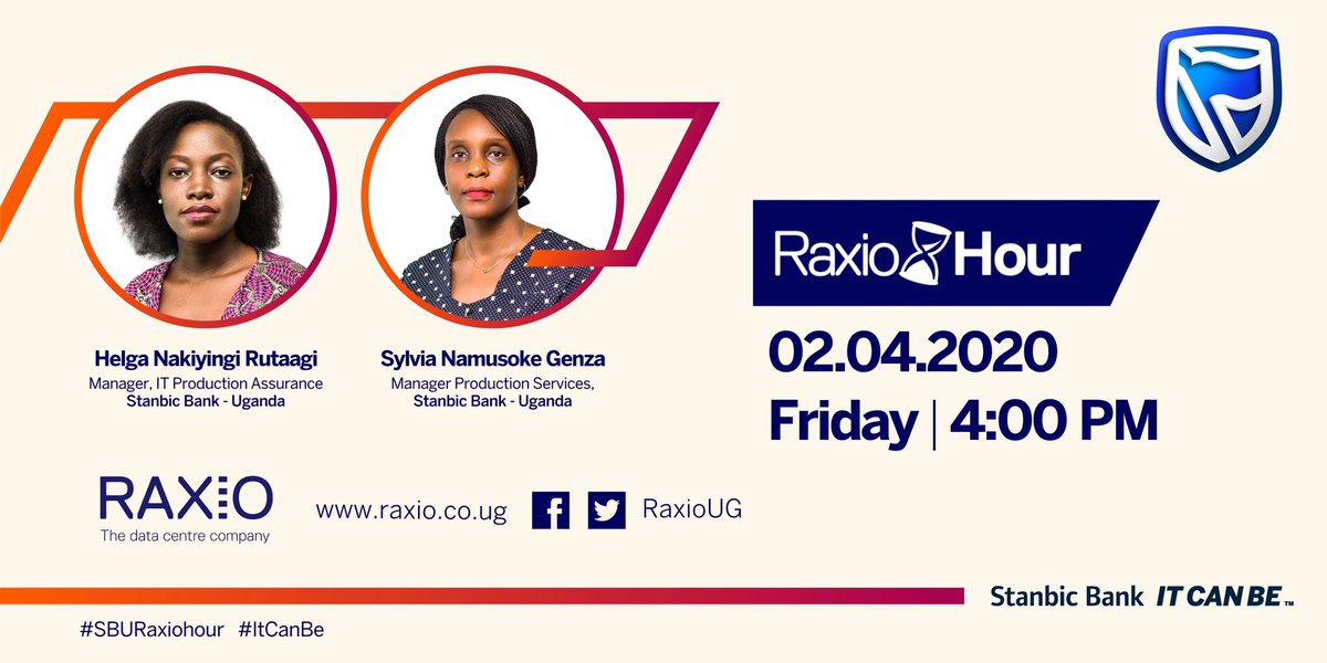 stanbicug's tweet photo. Don’t miss this week’s #RaxioHour featuring our very own Namusoke Sylvia, and Nakiyingi Rutaagi Helga, both powerful women in the world of tech as they share their experiences as women journeying through their careers in a male dominated industry.
#SBURaxioHour https://t.co/RItiowtq40