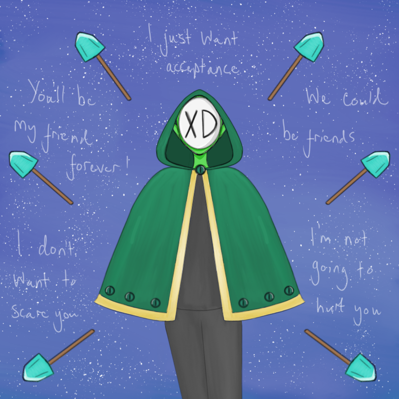 FarlanderGirl's tweet photo. After George's lore stream I just had to draw DreamXD, the whole thing was just great tbh #dream #dreamsmp #dreamfanart #dreamxd #dreamsmpfanart #dreamxdfanart https://t.co/kEKOiOvkC0