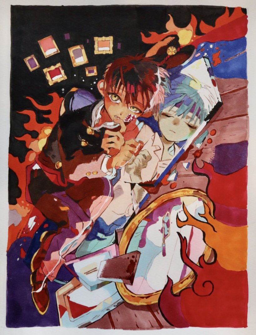 ゆずぽんの花子君祭 過去絵で失礼します 地縛少年花子くんより模写させて ぽんず のイラスト