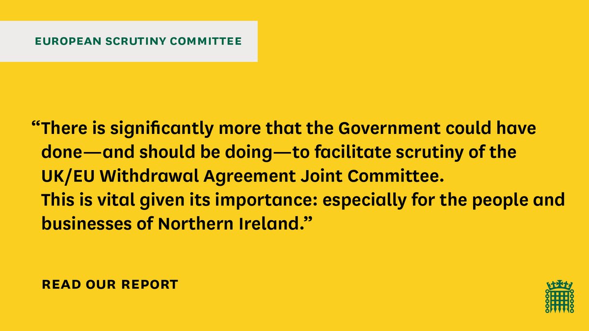 CommonsEU's tweet photo. How well is the work of the UK/EU Withdrawal Agreement Joint Committee being scrutinised?
 
Read our report: https://t.co/nYPkpDoGpT
Read the key points: https://t.co/oA6KmMxd5K.
 
#NIProtocol https://t.co/yW1udmGELg