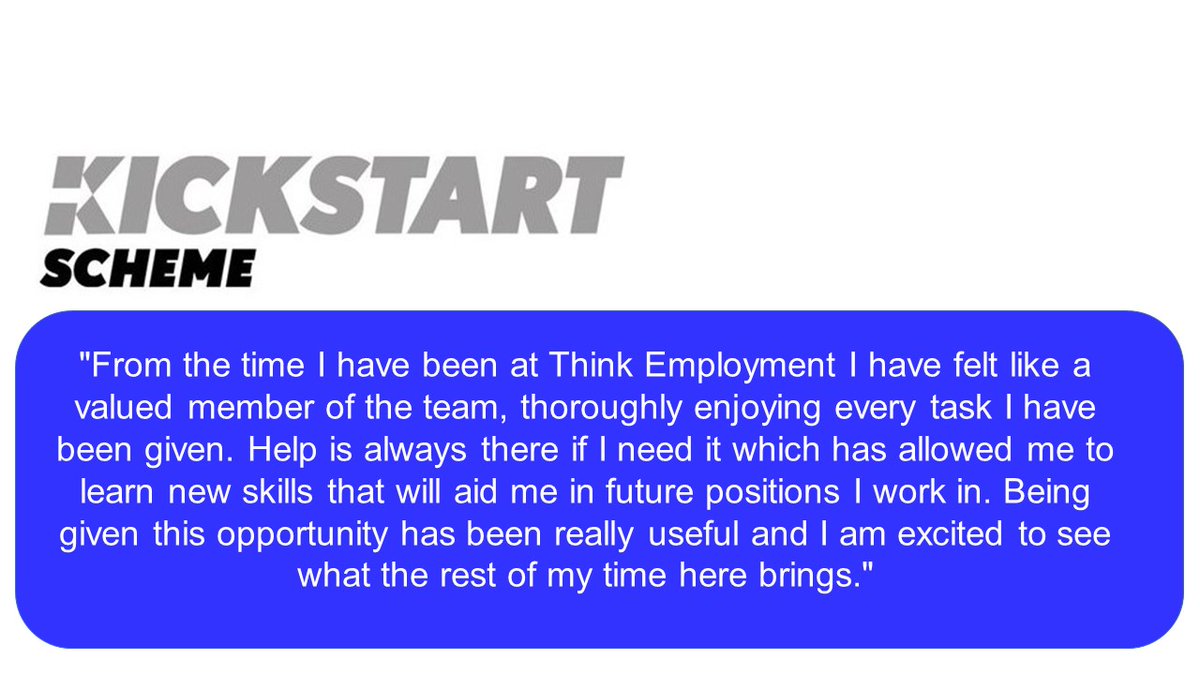 JoCorneyDWP's tweet photo. Lovely feedback from #GrimsbyJCP customer on #Kickstart placement working on an admin team. @T_Employment are giving great support and experience to this young person to set her up well for her future #ThinkEmployment #PlanForJobs #DWProud #NEYH https://t.co/cm8zb2BzoX